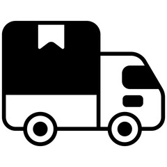 delivery car solid line icon