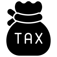 money bag glyph icon