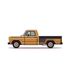 car antique pickup vector