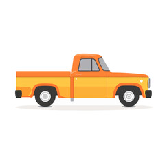 red truck isolated on white