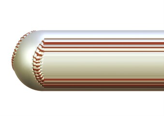 3d illustration of artistic and abstract baseball ball in sport concept