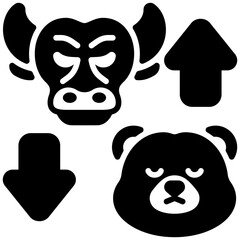bull glyph icon