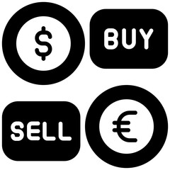 forex trading glyph icon