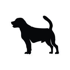 Dog silhouette illustration vector