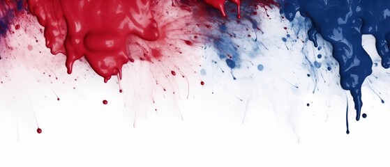 Fototapeta na wymiar Water Splatter Effect, Water color Splash Paint for Independence day flag. Ai Generated.