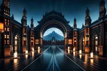 Obraz premium saint cathedral at night