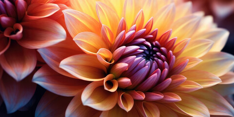 Flower close-up, background, wallpaper, texture, digital illustration, AI generated