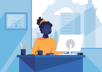 Business Woman working in office