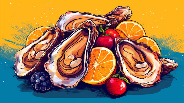 Hand Drawn Oyster Illustration
