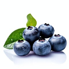 Obraz premium Blueberries isolated on white background (generative AI)