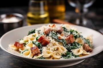 Bowtie Pasta Spinach Cream