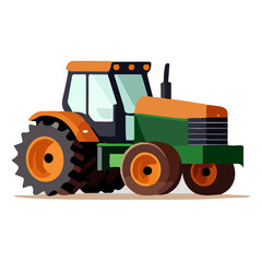 tractor agriculture machine vector