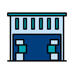 Filled Line Warehouse design vector icon design vector line icon svg