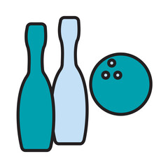 Filled Line BOWLING design vector icon design vector line icon svg