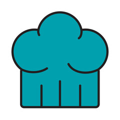 Filled Line CHEF'S HAT design vector icon design vector line icon svg