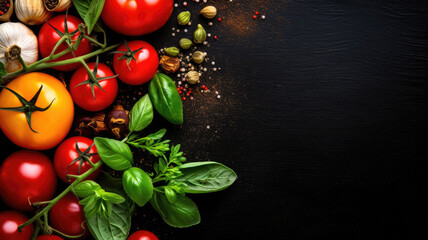 Fresh vegetables background for cooking