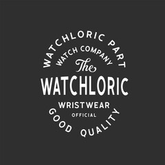 Fototapeta na wymiar vintage watch logo industry