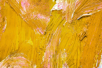 Colorful abstract oil painting art background. Texture of canvas and oil.
