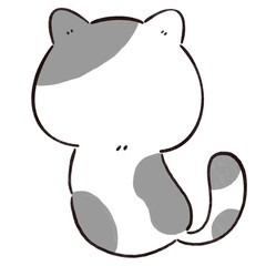 Cute cat family. Wish you happy on international cat day.