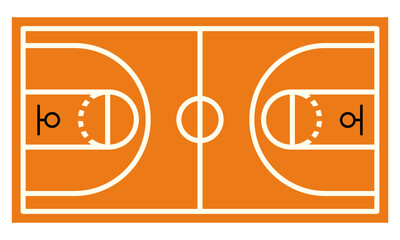 Basketball court design logo template illustration © Deni