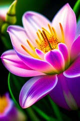 purple lotus flower generative AI