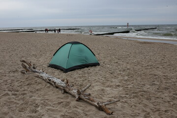 Namiot Plaża Morze bałtyckie