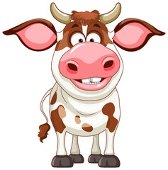 Cute cow cartoon character