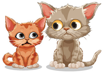 Cute cat cartoon character