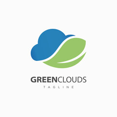 Naklejka premium Green Clouds