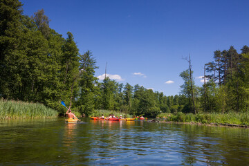 Fototapeta na wymiar Mazury-rzeka Krutynia w północno-wschodniej Polsce 