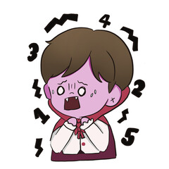 Male employee and vampire