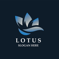 Obraz premium Floral Lotus line art beauty simple and modern logo template vector