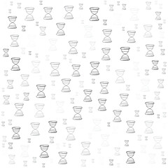 Seamless pattern of coffee grinders on a white background.