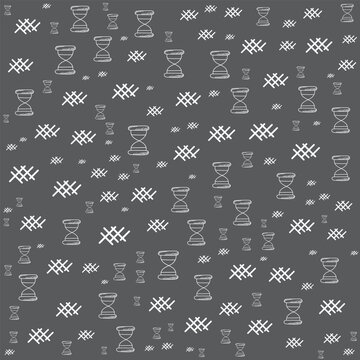 Seamless pattern with the image of the coffee mugs.