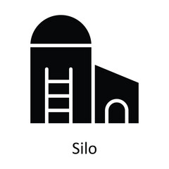 Silo vector    Solid Icon Design illustration. Agriculture  Symbol on White background EPS 10 File