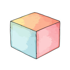 3d cube on white background