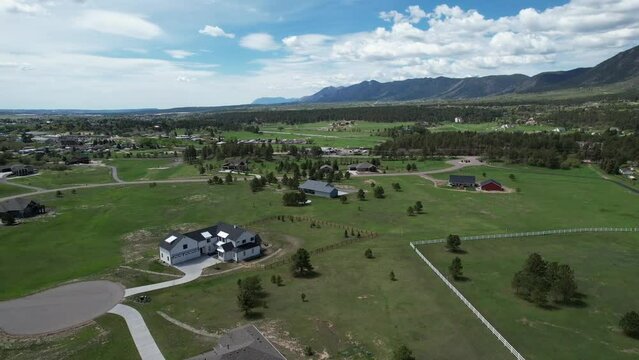 Aerial Video Of Homes In A Colorado Mountain Town