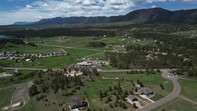 Aerial Video Of Homes And Businesses In A Colorado Mountain Town