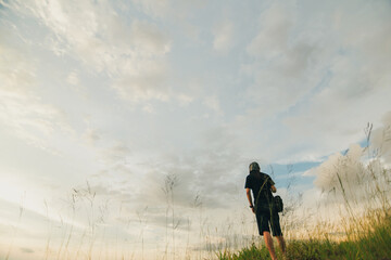 walking in the mountains