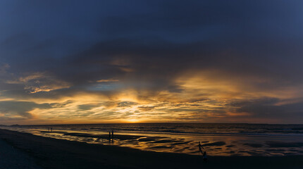 sunset over the sea
