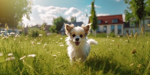 Nature's Best Friend. Lovely Dog in a Beautiful Background. Generative AI illustrations.