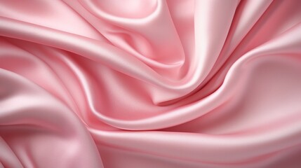 Smooth elegant pink silk or satin texture background.Generative Ai