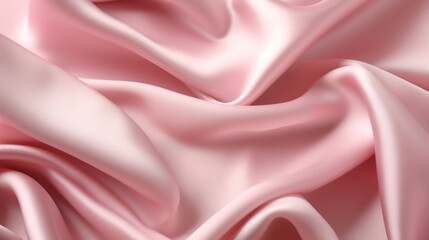 Obraz premium Smooth elegant pink silk or satin texture background.Generative Ai