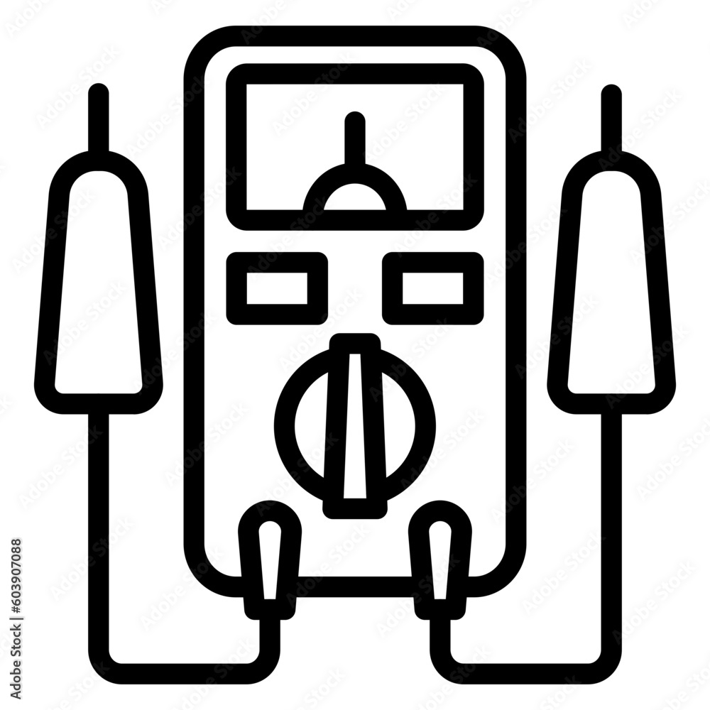 Poster vector design tester machine icon style