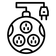 Vector Design Power Strip Icon Style