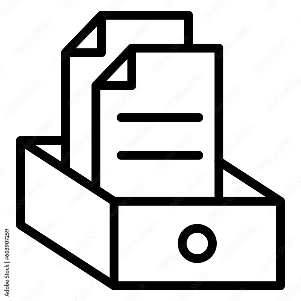 Poster vector design archive icon style