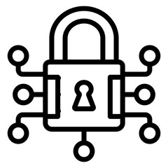 Vector Design Data Encryption Icon Style