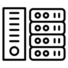 Vector Design Industry Server Icon Style