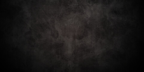 Obraz na płótnie Canvas Black stone wall texture grunge rock surface. dark gray background backdrop. wide panoramic banner. old wall stone for dark black distressed grunge background wallpaper rough concrete wall.