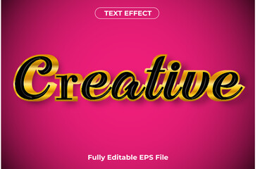 3D Creative Text Effect Design with fully editable font